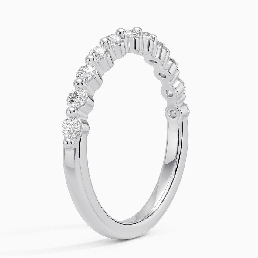 Half Eternity Lab Grown Diamond Ring Band 18K Gold - Reverie