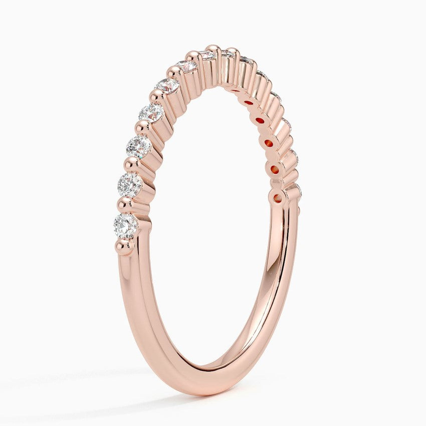 Half Eternity Lab Grown Diamond Ring Band 18K Gold - Reverie
