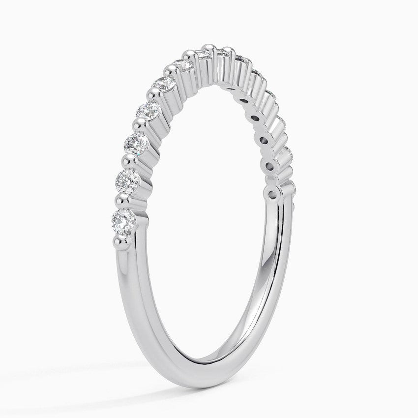 Half Eternity Lab Grown Diamond Ring Band 18K Gold - Reverie