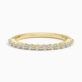 ⁠Round Diamond Bead Set Half Eternity Band