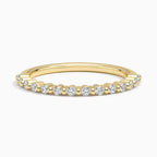 ⁠Round Diamond Bead Set Half Eternity Band