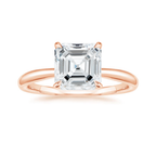 18K Solid Gold Antoinette Asscher Wedding Ring Set
