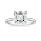 18K Solid Gold Antoinette Asscher Wedding Ring Set