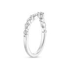 18K Solid Gold Antoinette Asscher Wedding Ring Set