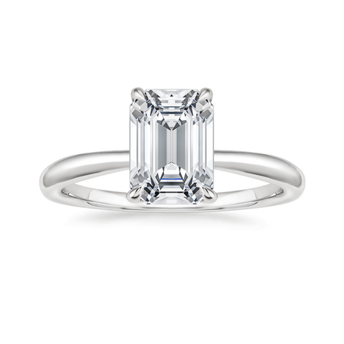 Antoinette Lab Diamond Ring Set in 18K Gold - Emerald