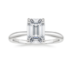 18K Solid Gold Antoinette Emerald Lab Diamond Ring Set