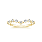 18K Solid Gold Antoinette Emerald Lab Diamond Ring Set