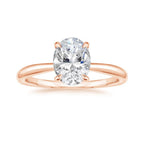 18K Solid Gold Antoinette Oval Lab Diamond Ring Set