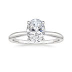 18K Solid Gold Antoinette Oval Lab Diamond Ring Set