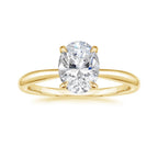 18K Solid Gold Antoinette Oval Lab Diamond Ring Set