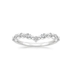 Pear Cut Solitaire & Marquise Contour Wedding Ring Set in Solid Gold