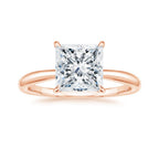 18K Solid Gold Antoinette Princess Lab Diamond Ring Set