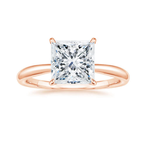 Antoinette Lab Diamond Ring Set in 18K Gold - Princess