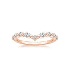 18K Solid Gold Antoinette Princess Lab Diamond Ring Set