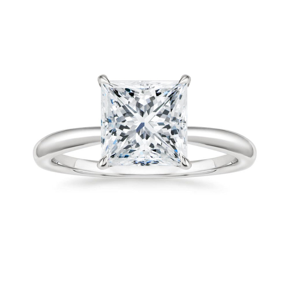 18K Solid Gold Antoinette Princess Lab Diamond Ring Set