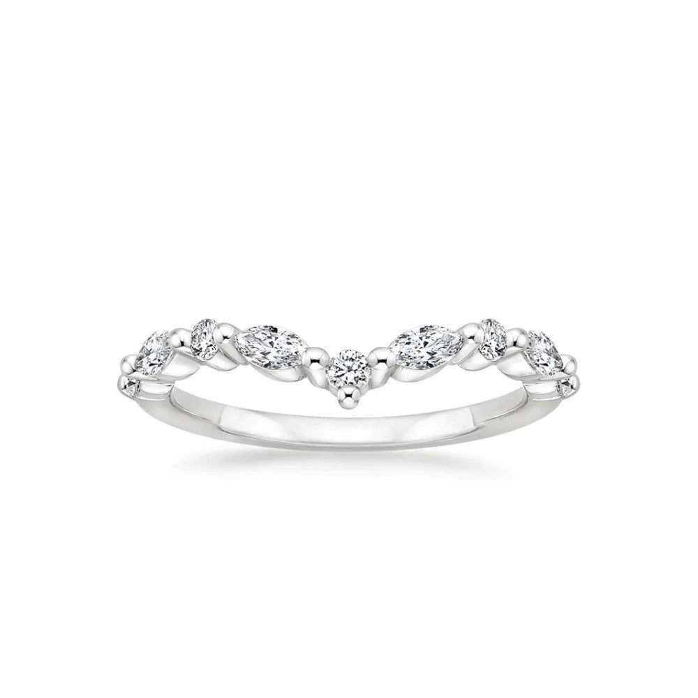 18K Solid Gold Antoinette Princess Lab Diamond Ring Set