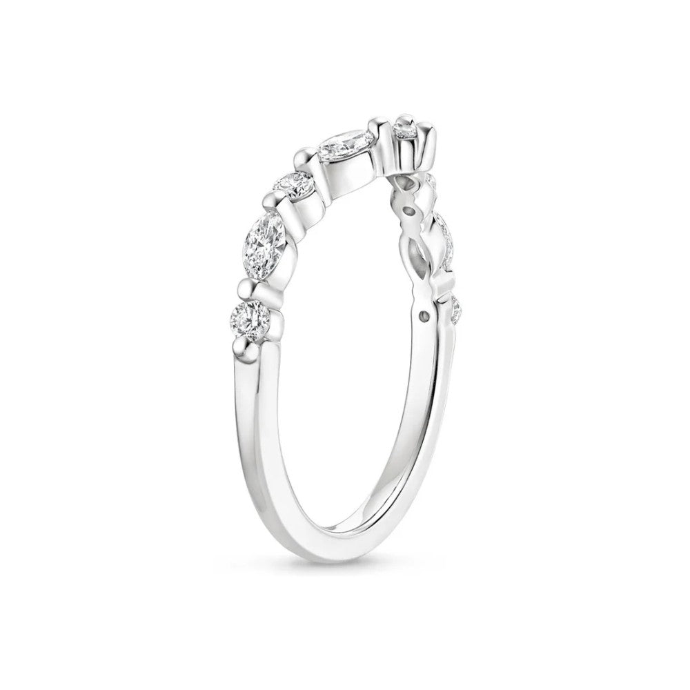 18K Solid Gold Antoinette Princess Lab Diamond Ring Set