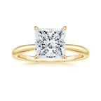 18K Solid Gold Antoinette Princess Lab Diamond Ring Set