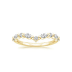 18K Solid Gold Antoinette Princess Lab Diamond Ring Set