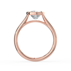 18K Solid Gold Elongated Cushion Bezel Lab Grown Diamond Ring