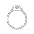 18K Solid Gold Elongated Cushion Bezel Lab Grown Diamond Ring