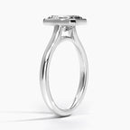 18K Solid Gold Radiant Bezel Lab Grown Diamond Ring
