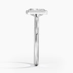 18K Solid Gold Radiant Bezel Lab Grown Diamond Ring