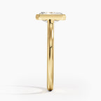 18K Solid Gold Radiant Bezel Lab Grown Diamond Ring