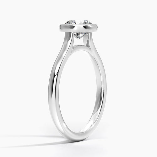 Bezel Round Lab Grown Diamond Engagement Ring