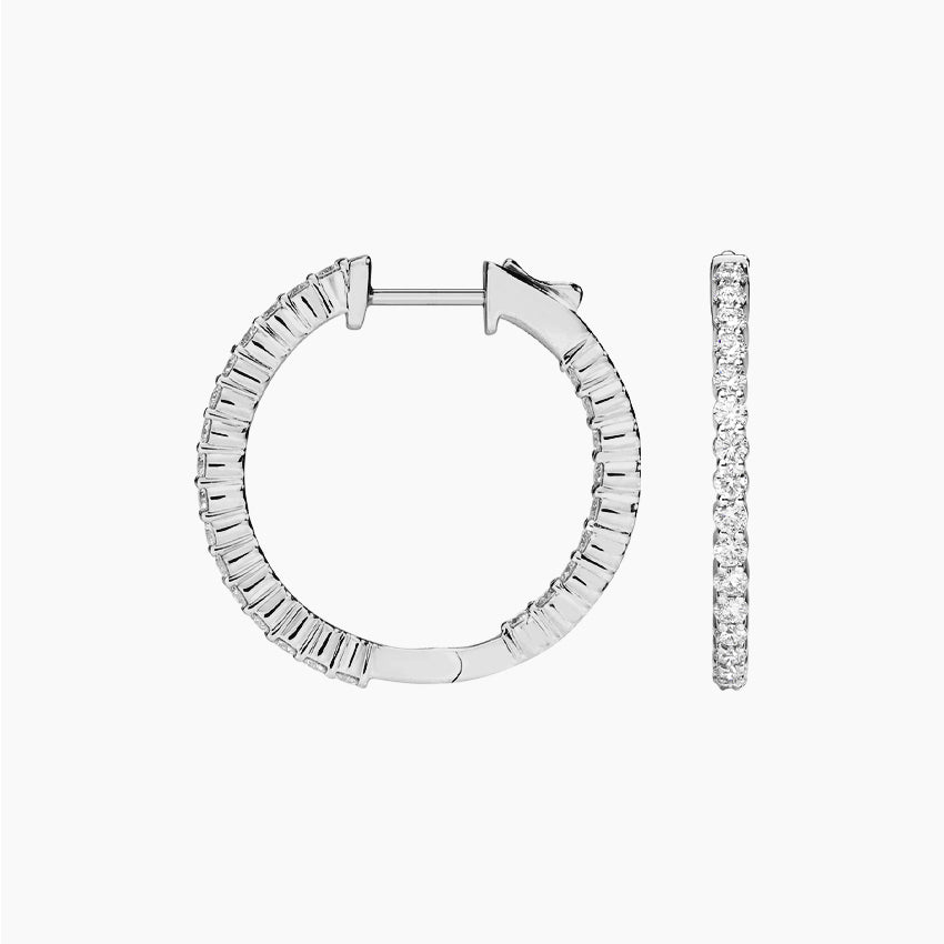 Solitude Hoop Lab Diamond Earrings (0.5 ct * 2) 18K Gold