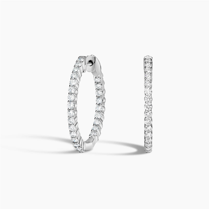 Solitude Hoop Lab Diamond Earrings (0.5 ct * 2) 18K Gold