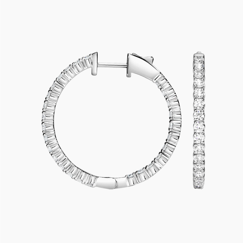 Solitude Hoop Lab Diamond Earrings (0.5 ct * 2) 18K Gold