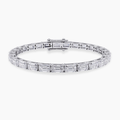 Emerald East-West Tennis Lab Diamond Bracelet (3 ct. tw.) 18K Gold