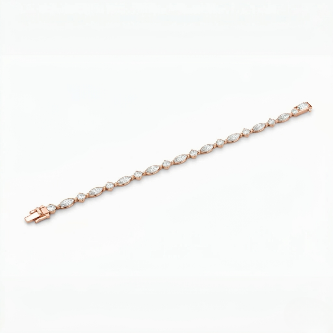 Marquise and Round Tennis Lab Diamond Bracelet (5 ct. tw.) 18K Gold