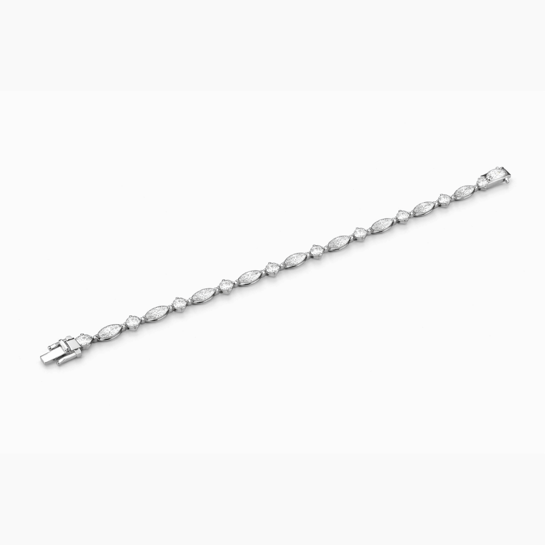 Marquise and Round Tennis Lab Diamond Bracelet (6 ct. tw.) 18K Gold