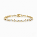 Marquise and Round Tennis Lab Diamond Bracelet (8 ct. tw.) 18K Gold