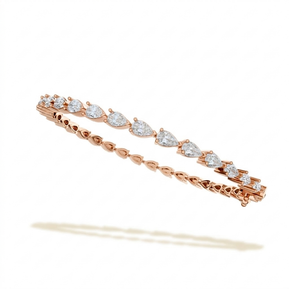 Pear East-West Tennis Lab Diamond Bracelet (10 ct. tw.) 18K Gold