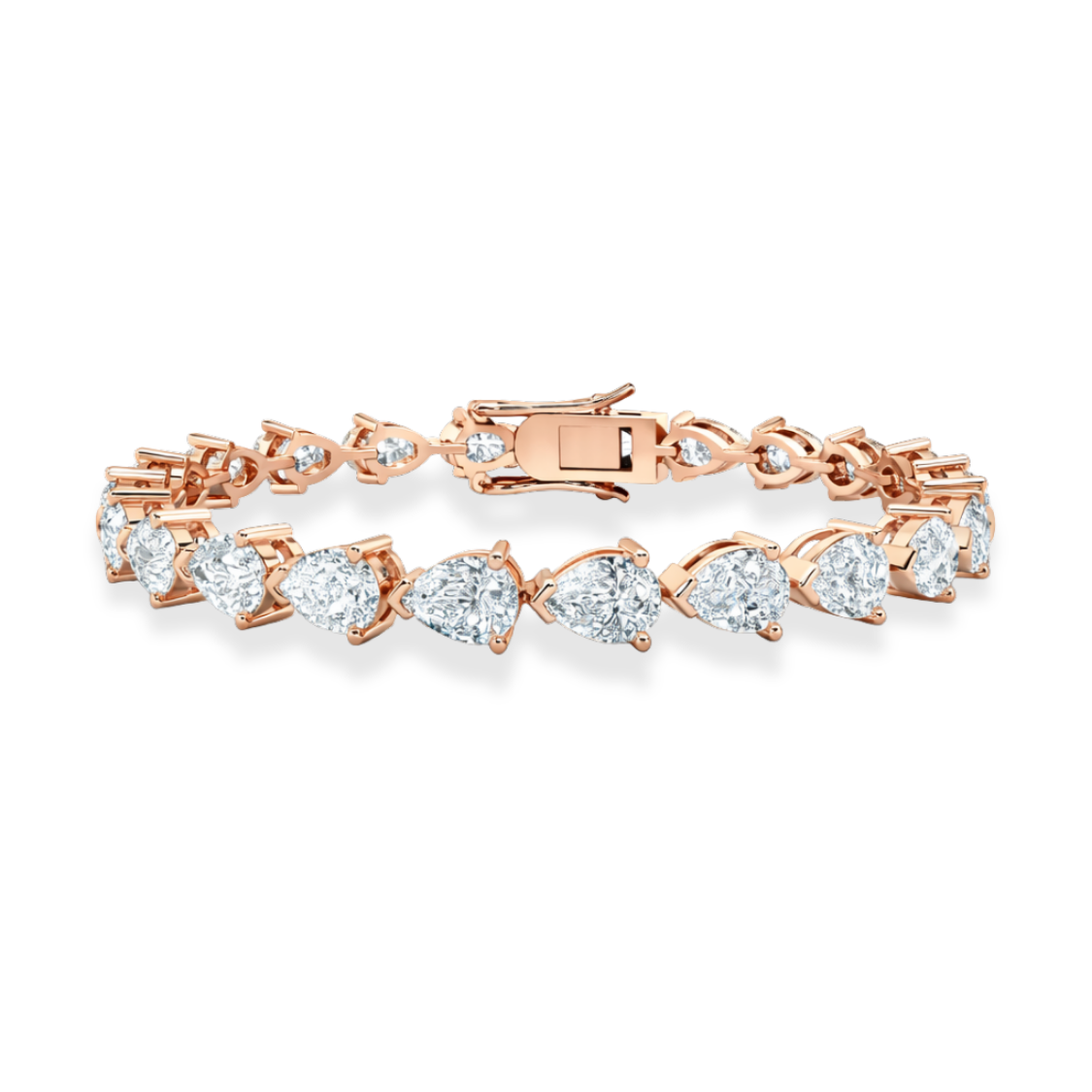 Pear East-West Tennis Lab Diamond Bracelet (9 ct. tw.) 18K Gold