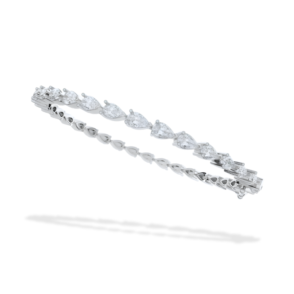 Pear East-West Tennis Lab Diamond Bracelet (10 ct. tw.) 18K Gold
