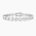 Pear East-West Tennis Lab Diamond Bracelet (3 ct. tw.) 18K Gold