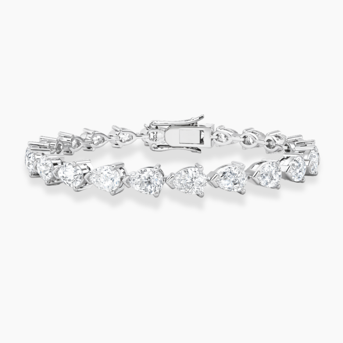 Pear East-West Tennis Lab Diamond Bracelet (8 ct. tw.) 18K Gold