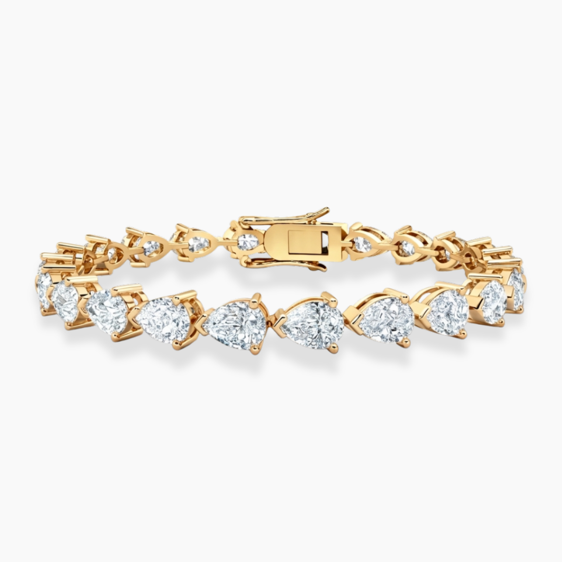 Pear East-West Tennis Lab Diamond Bracelet (6 ct. tw.) 18K Gold