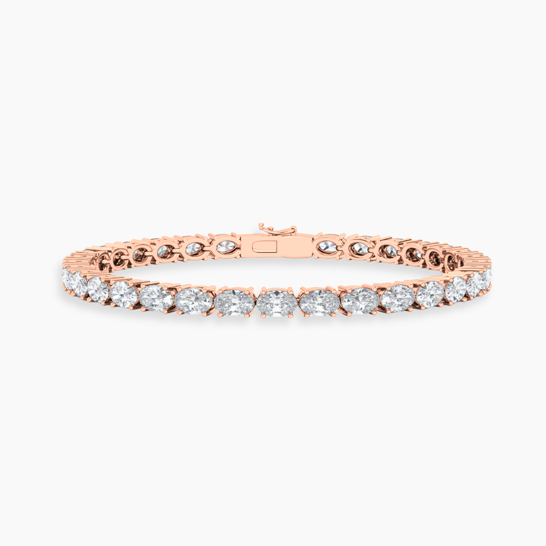 Oval East-West Tennis Lab Diamond Bracelet (8  ct. tw.) 18K Gold