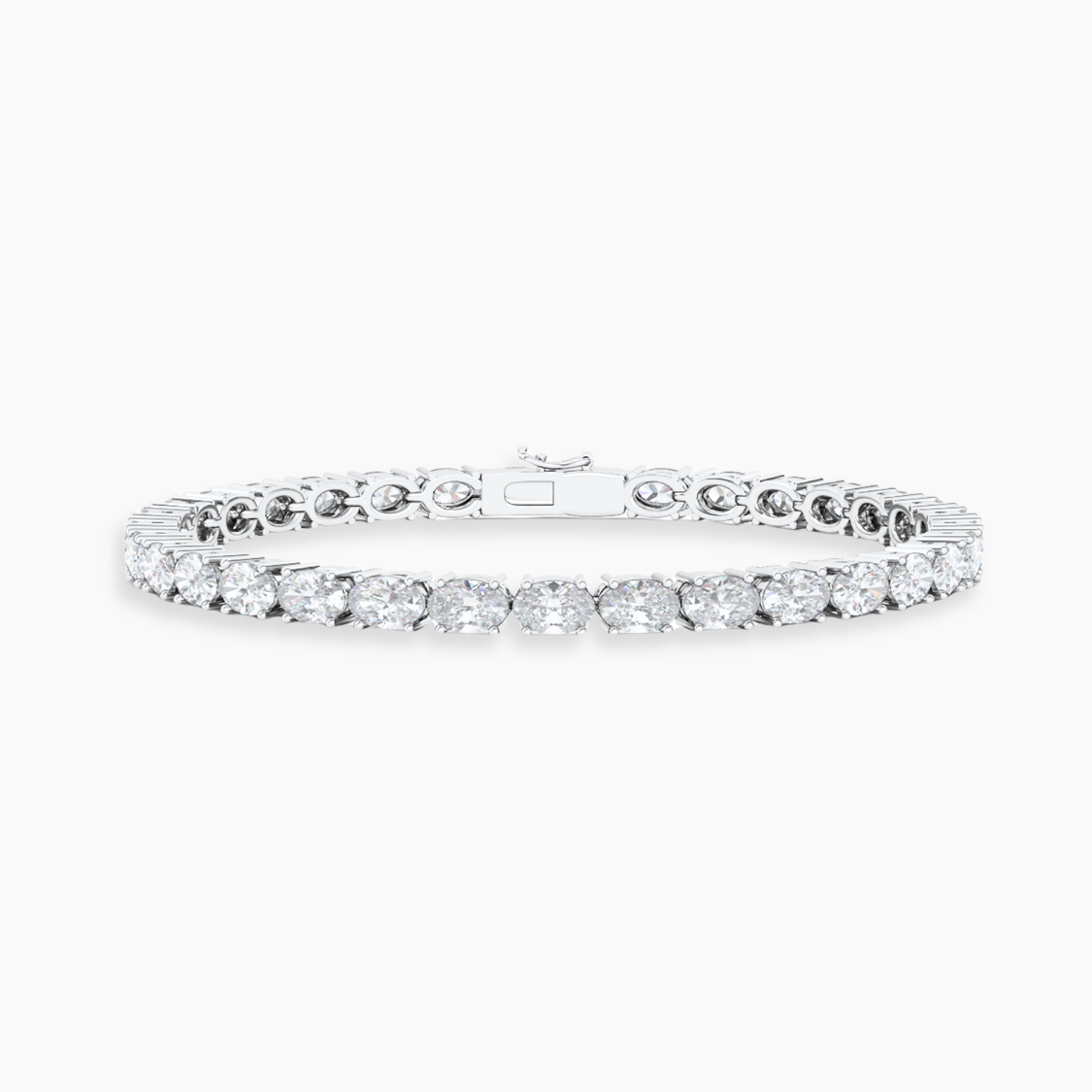 Oval East-West Tennis Lab Diamond Bracelet (4  ct. tw.) 18K Gold