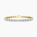 Oval East-West Tennis Lab Diamond Bracelet (3 ct. tw.) 18K Gold