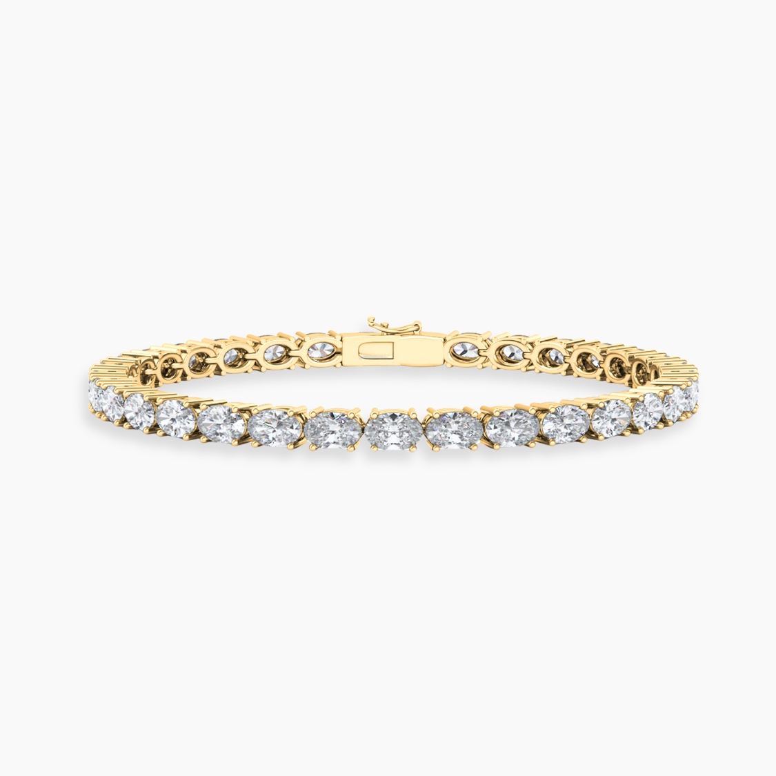 Oval East-West Tennis Lab Diamond Bracelet (5  ct. tw.) 18K Gold
