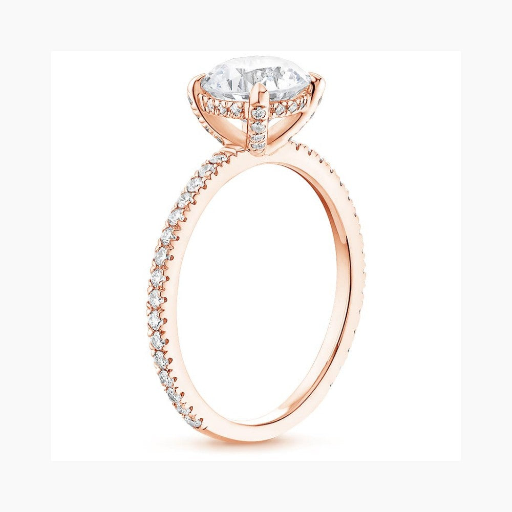 Pear Diamond Pavé Engagement Ring & Matching Band Set⁠