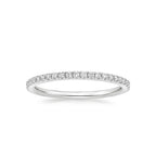 Round Diamond Pavé Engagement Ring & Matching Band Set⁠