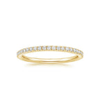 Round Diamond Pavé Engagement Ring & Matching Band Set⁠