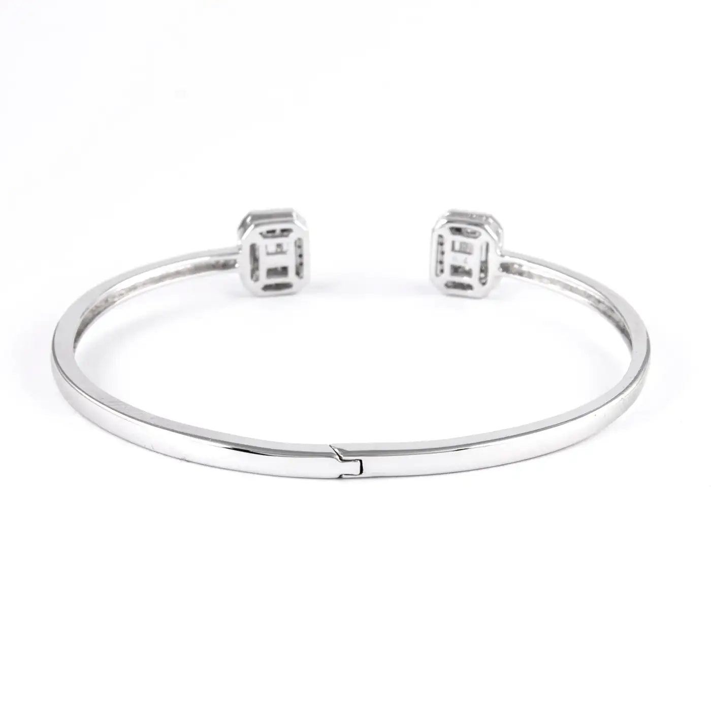 Emerald Lab Diamond ( 1 ct. tw) Open Bangle Bracelet 18K Gold